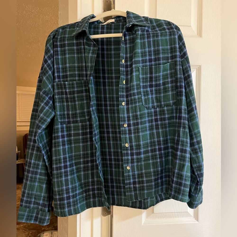 Pacsun LA Hearts Plaid Flannel Size L